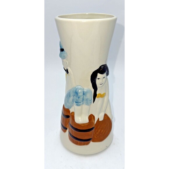 Vintage Sail With Harvey's Hula Girl Tiki Bar Mug/Cup/Vase Lake Tahoe 8.5” - Picture 5 of 13